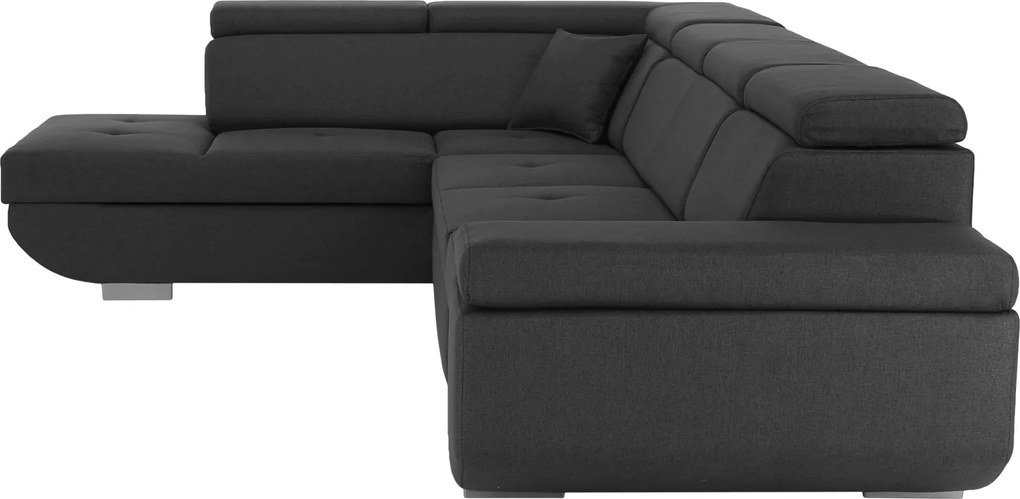 Ülőgarnitúra, sötétszürke, szövet Stark, balos, MAVIS