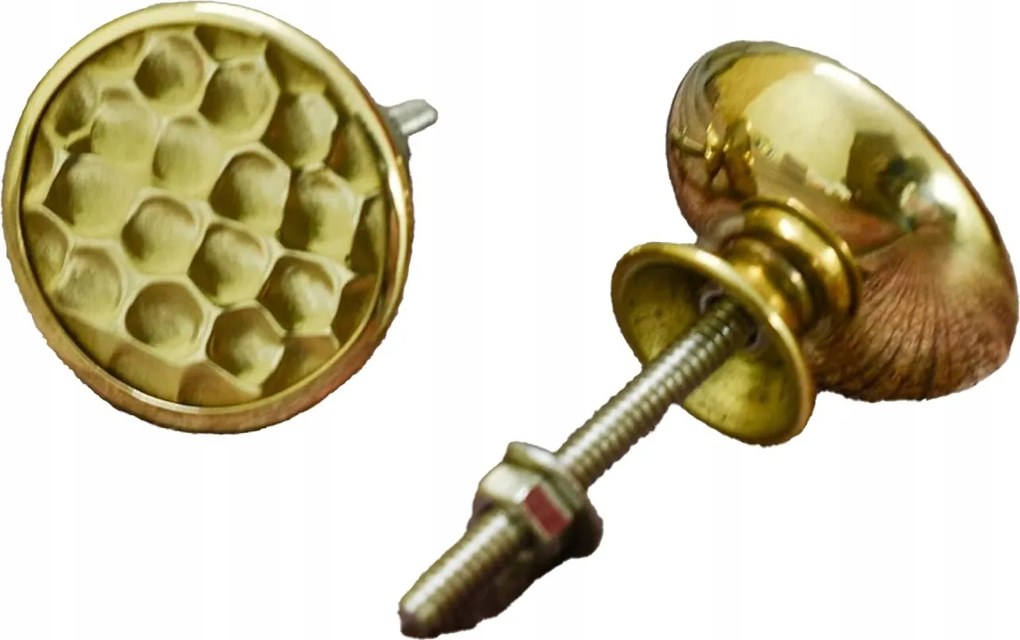 Arany Bútorgombok Kézzel készített 6 db-os kalapált sárgaréz fogantyúk