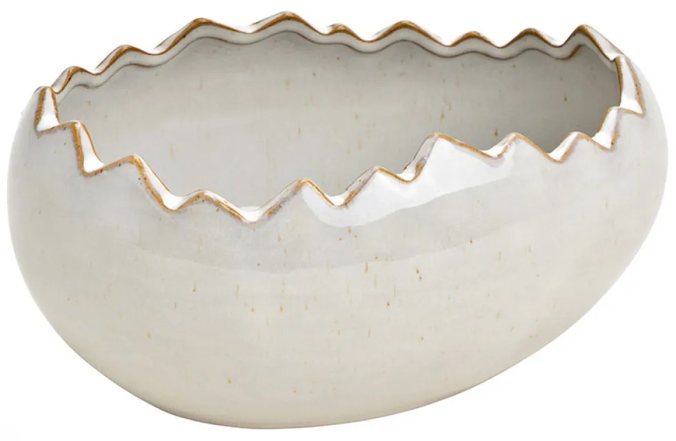 EGGSHELL húsvéti porcelán tál, szürke