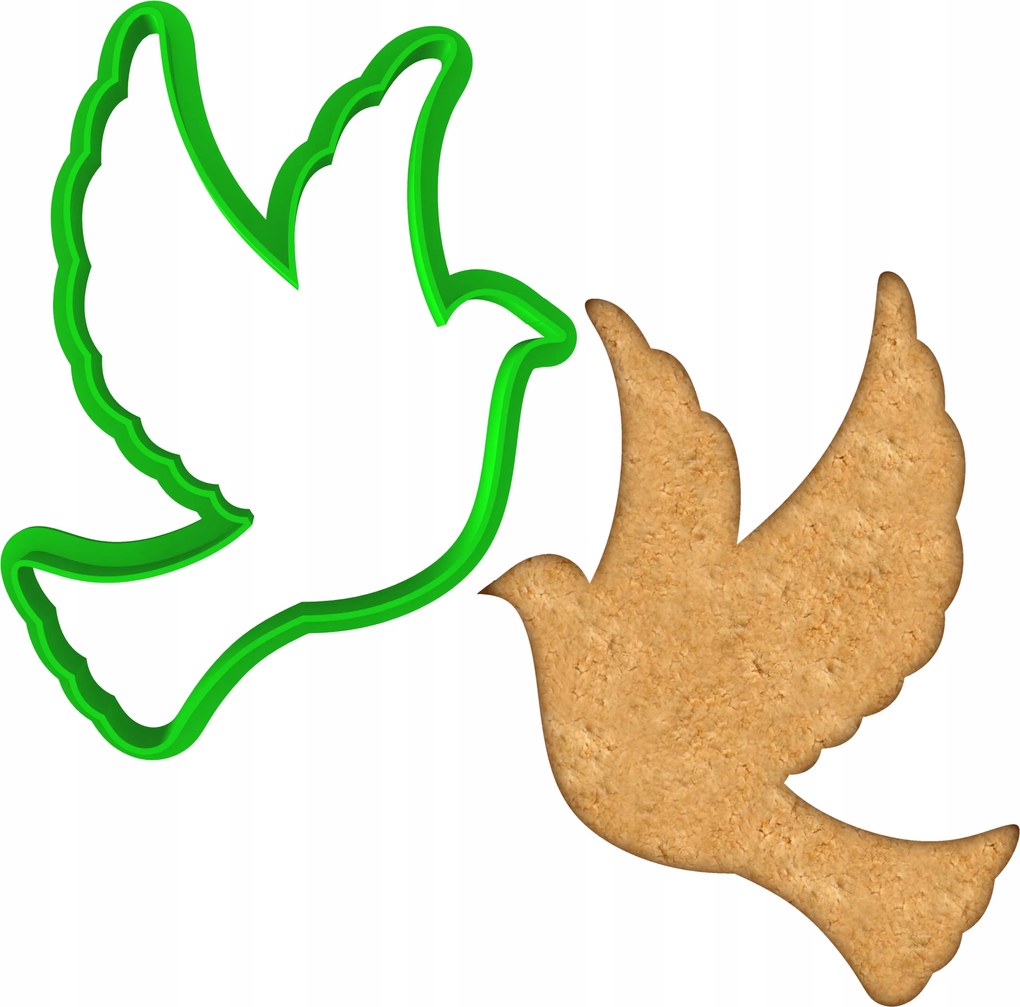 Forma Lyukasztó Mézeskalács kiszúró Keksz Áldozás Galamb Madár Jobb 9cm