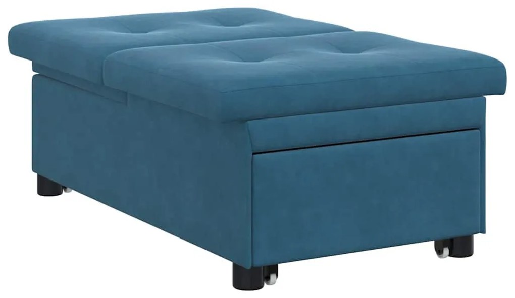 Kanapéágy Kék 67 x 194 x 38 cm Bársony