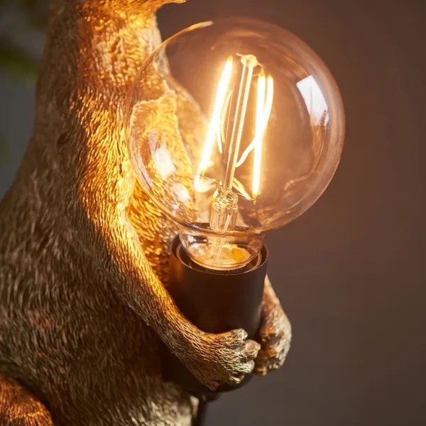 Endon 95075 - Asztali lámpa KANGAROO 1xE27/10W/230V aranyszínű