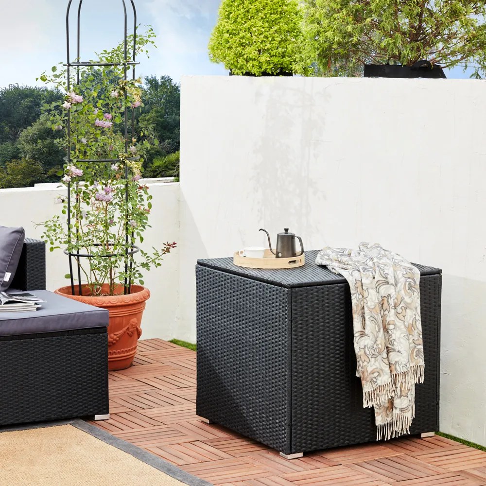 Casaria® Tároló doboz 75x75x70 cm - fekete