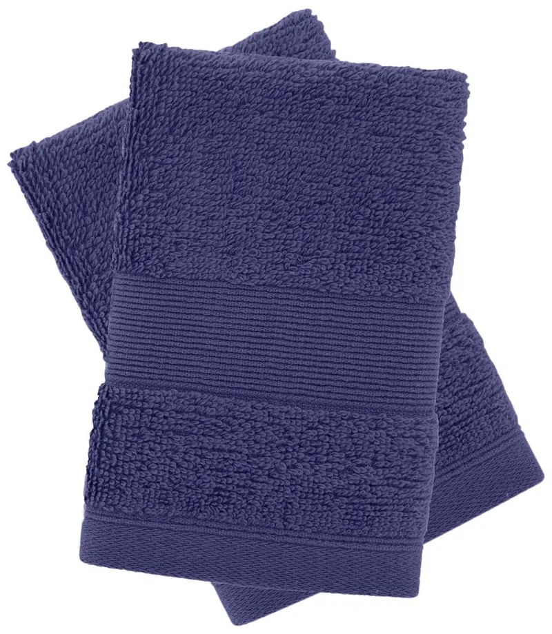 Sötétkék frottír pamut törölköző szett 2 db-os 30x30 cm Anti-Bacterial – Catherine Lansfield
