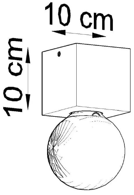 Natúr színű mennyezeti lámpa 10x10 cm Gabi – Sollux