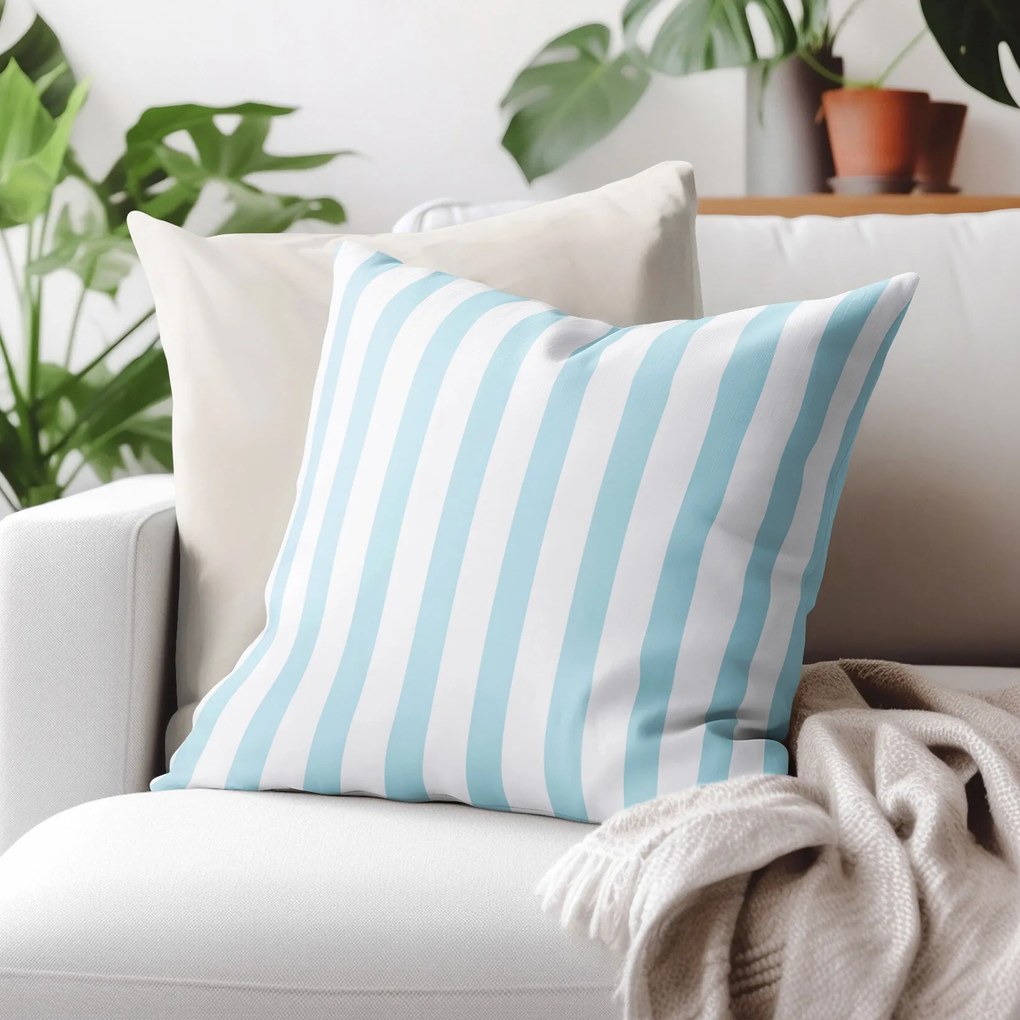 Goldea pamut párnahuzat - kék csíkos 50 x 50 cm