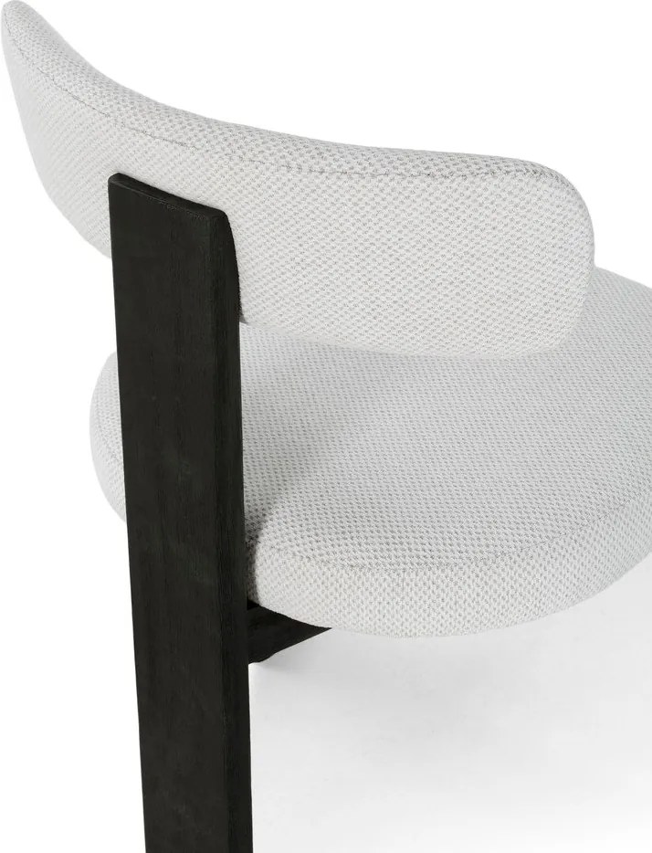 Fekete-világosszürke kárpitozott étkezőszék szett 2 db-os Nadia – MOME