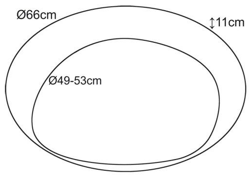 Top Light - LED Dimmelhető mennyezeti lámpa LED/51W/230V 3000-6500K + távirányító