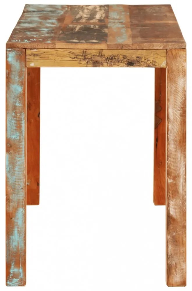 tömör újrahasznosított fa étkezőasztal 110 x 55 x 76 cm