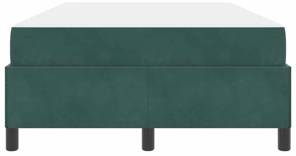 Ágykeret Sötétzöld és zöld és fehér 120 x 200 cm Bársony