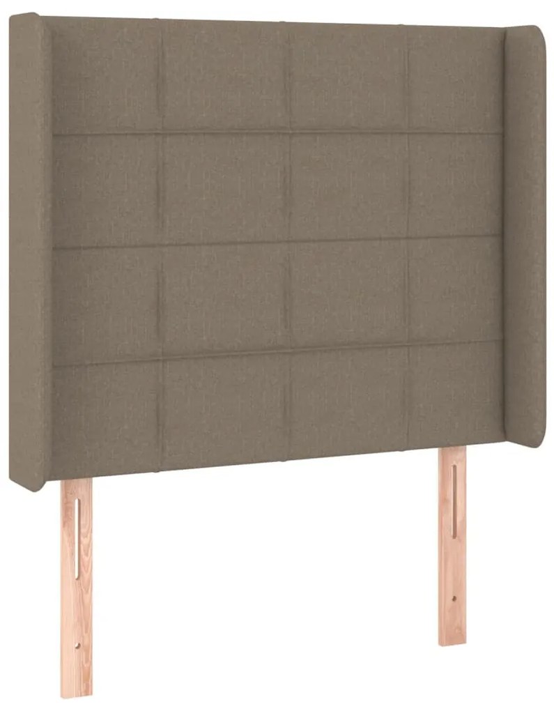 tópszínű szövet LED-es fejtámla 83x16x118/128 cm