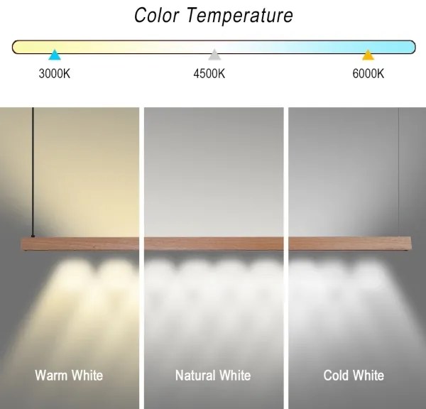 Immax NEO 07304L - LED dimmelhető zsinóros csillár MADEIRA 33W/230V Wi-Fi Tuya 152 cm tölgy