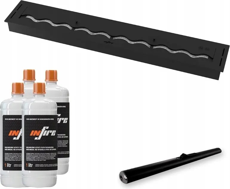 Biokandalló fekete Égő 1200mm Hullám biztonságos