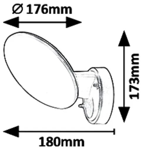 Rabalux 8134 - LED Kültéri fali lámpa VARNA LED/12W/230V IP54