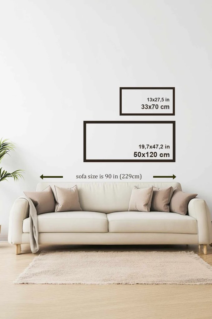 Artsyhmdfyty11-12050 keretezett MDF falikép, 50 x 120 cm