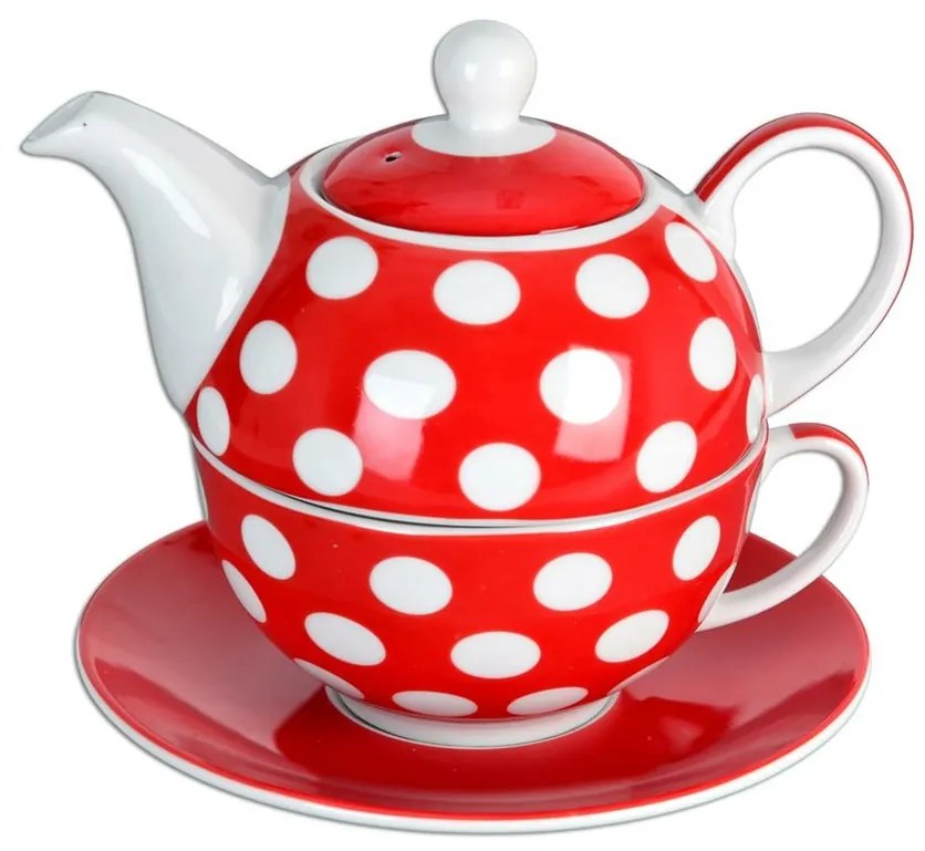 Orion Porcelán kancsó, csészével Pöttyös