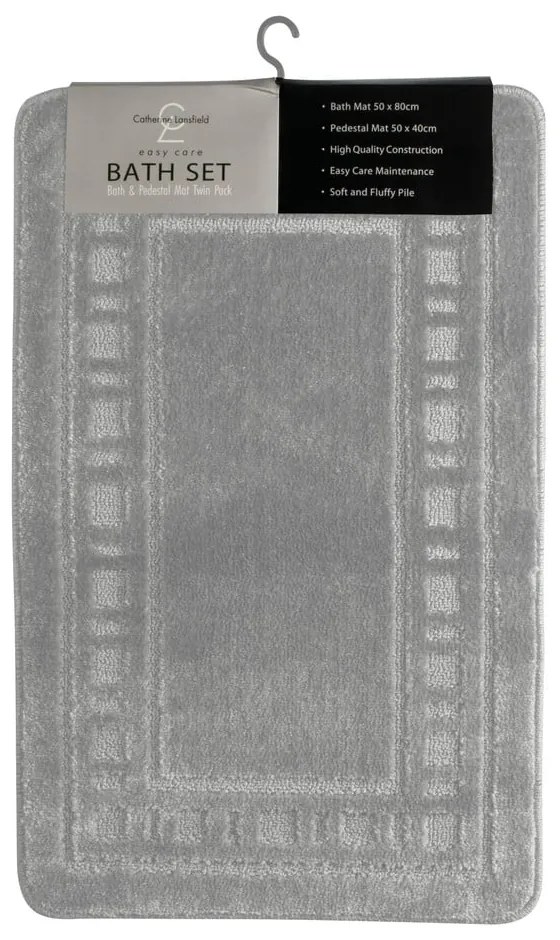 Szürke fürdőszobai kilépő szett 2 db-os 80x50 cm Armoni - Catherine Lansfield