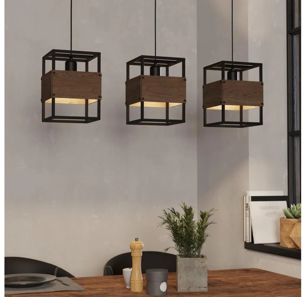 Eglo 43805 - Csillár zsinóron EVESHAM 3xE27/40W/230V