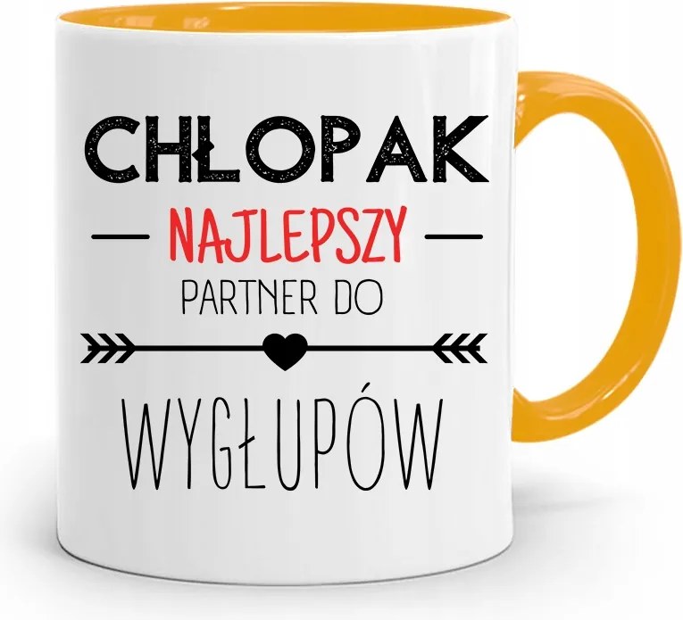 Sárga Bögre A Legjobb Partner Barátjának, fényképes nyomtatással