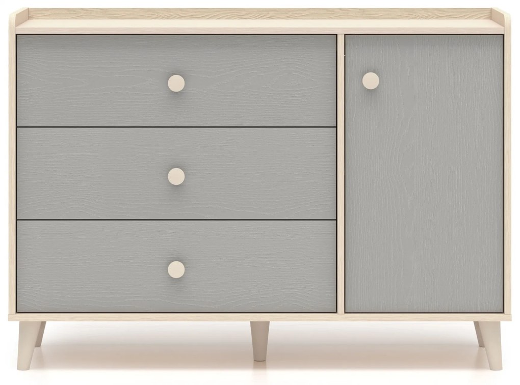 Marla komód 120 cm - sivatagi homok / szürke palládium