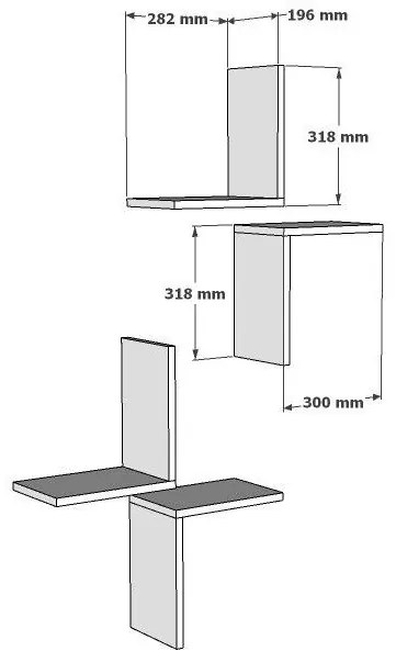 Polc szett (4 db.) Duteke (antracit) . 1095804
