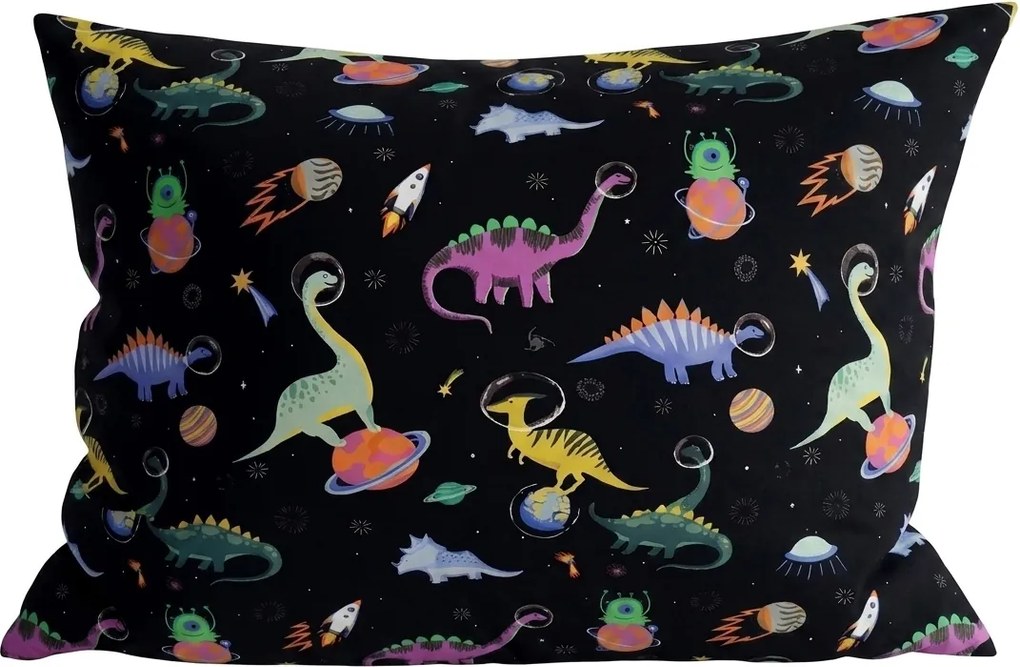 Mikroszálas párnahuzat DINO SPACE 70x90 cm, színes kivitel