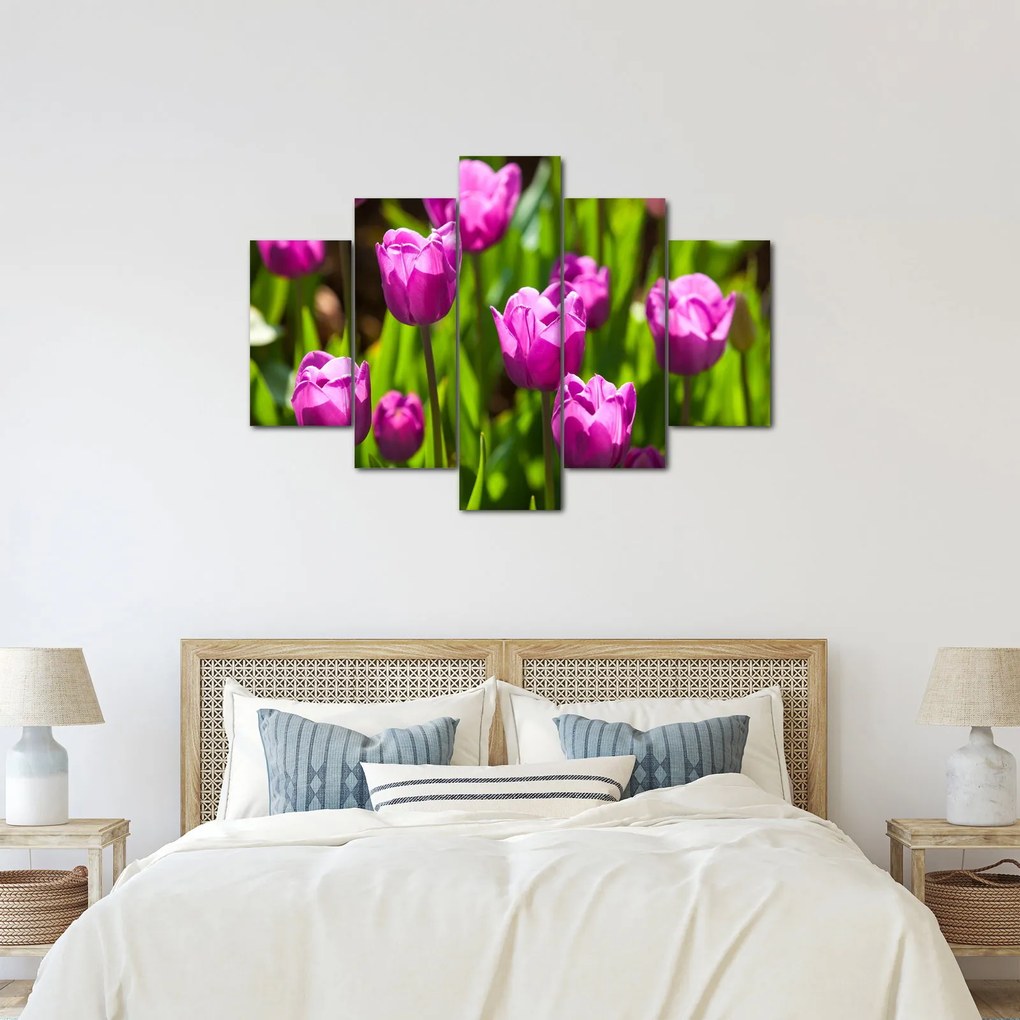 Tulipánok a réten képe (150x105 cm)