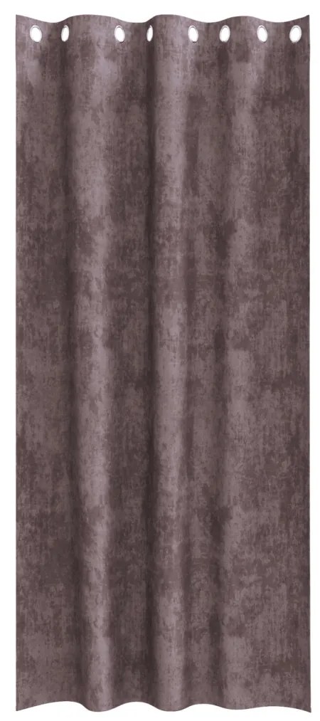 Barna bársonyfugöny 2 db grommettel 245x140 cm