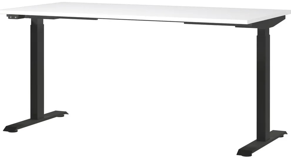 Íróasztal elektromosan állítható magassággal, fehér asztallappal 80x160 cm Jet – Germania