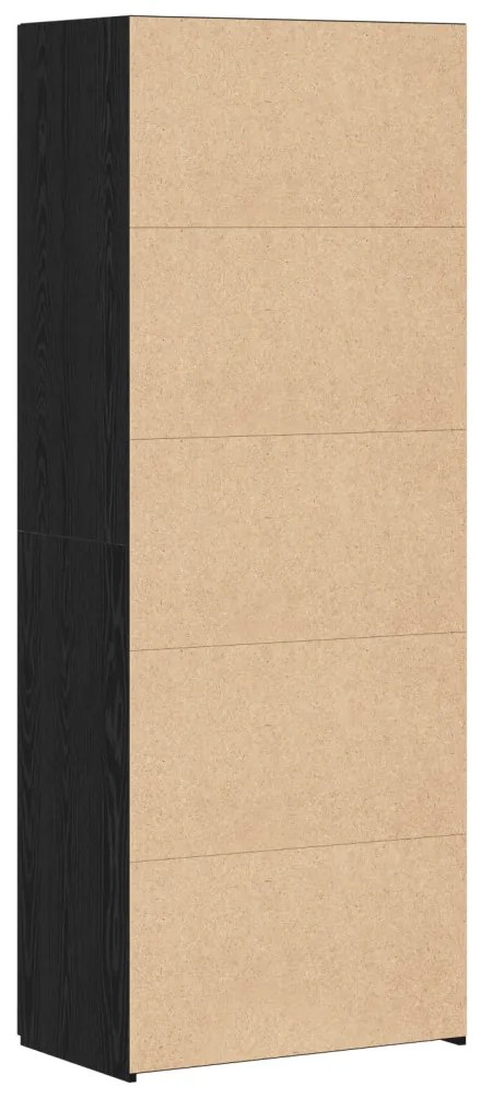fekete tölgy magas szekrény 70x42.5x185 cm Szerelt fa