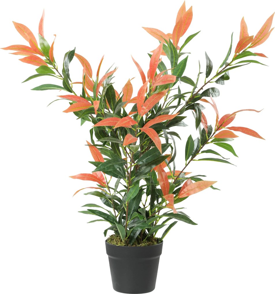 HOMCOM mű Photinia, 90 cm, 300 levél, élethű műanyag növény állítható ágakkal — nappali, hálószoba, iroda, kertdísz | Aosom