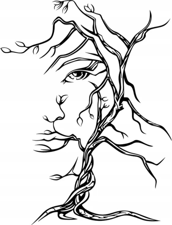 Áttört Kép Nő Fa Konyhába Nappaliba Fali Dekoráció 3D Panel