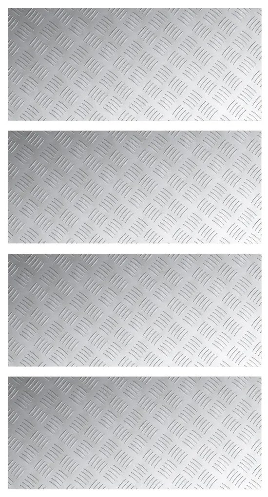 Alumínium Rácsos Lemezek 4 db Csúszásmentes 90x40 cm