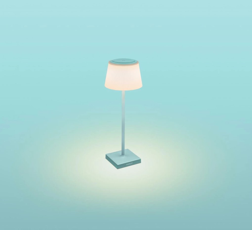 Century Újratölthető, fényerőszabályozható Led asztali lámpa Margo türkiz 4W 3000K I