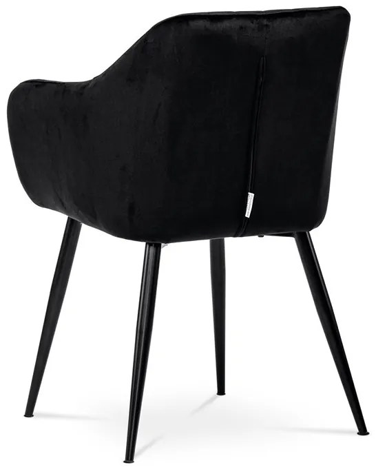 Fekete Bársony Étkezőszék. PIKA BK4