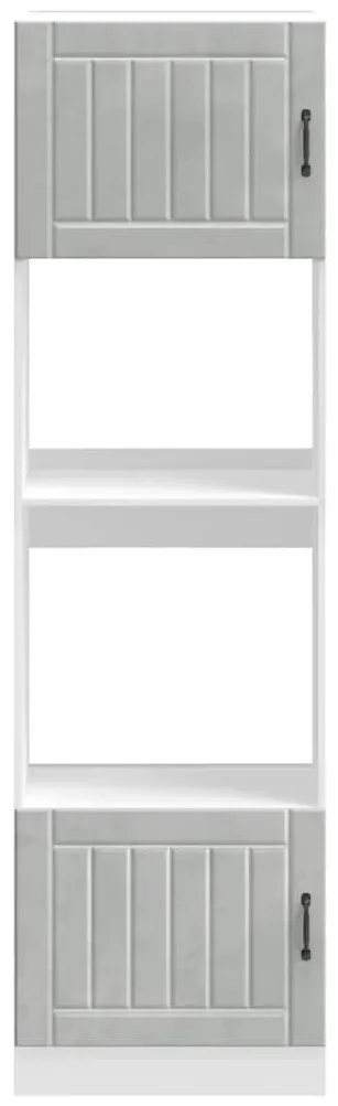 Lucca 2 db betonszürke szerelt fa sütőszekrények