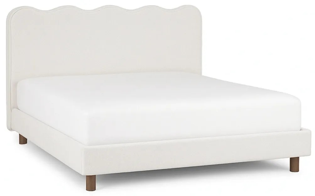 Kárpitozott Franciaágy Krémszínben. 160x200 IZMIR