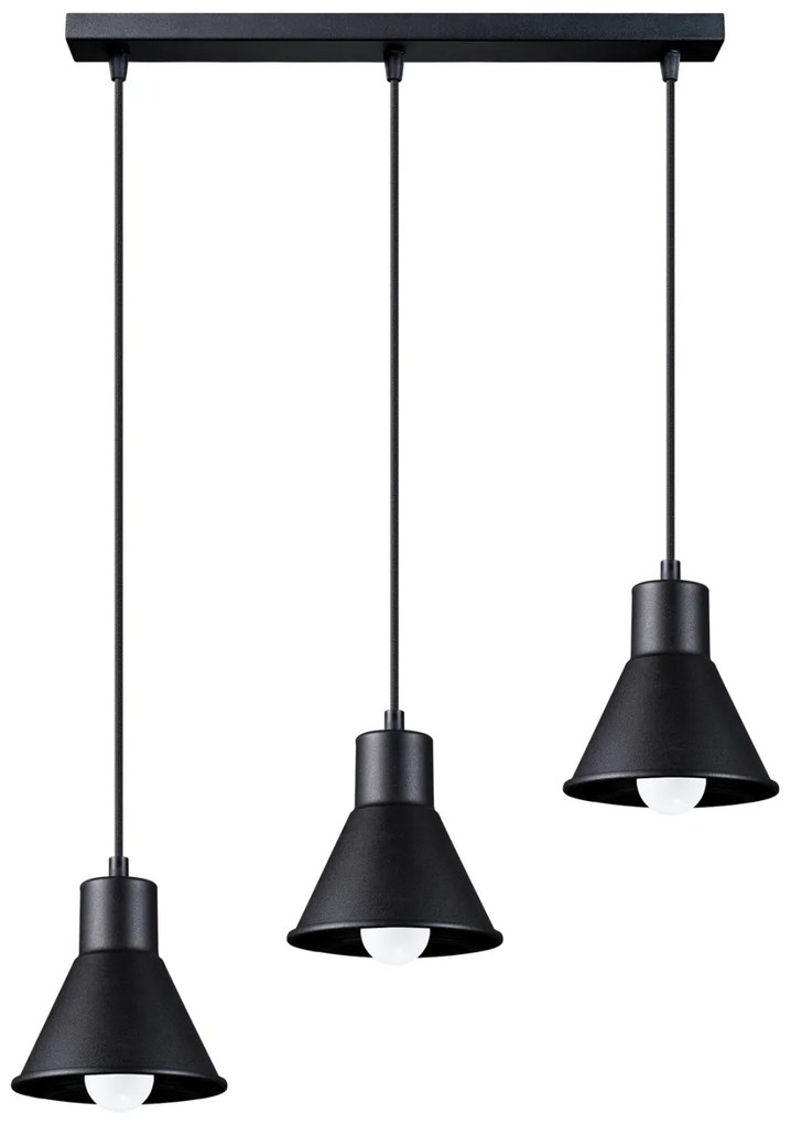 SOLLUX SL-0986 TALEJA Többágú Függesztett Lámpa Fekete E27 IP20