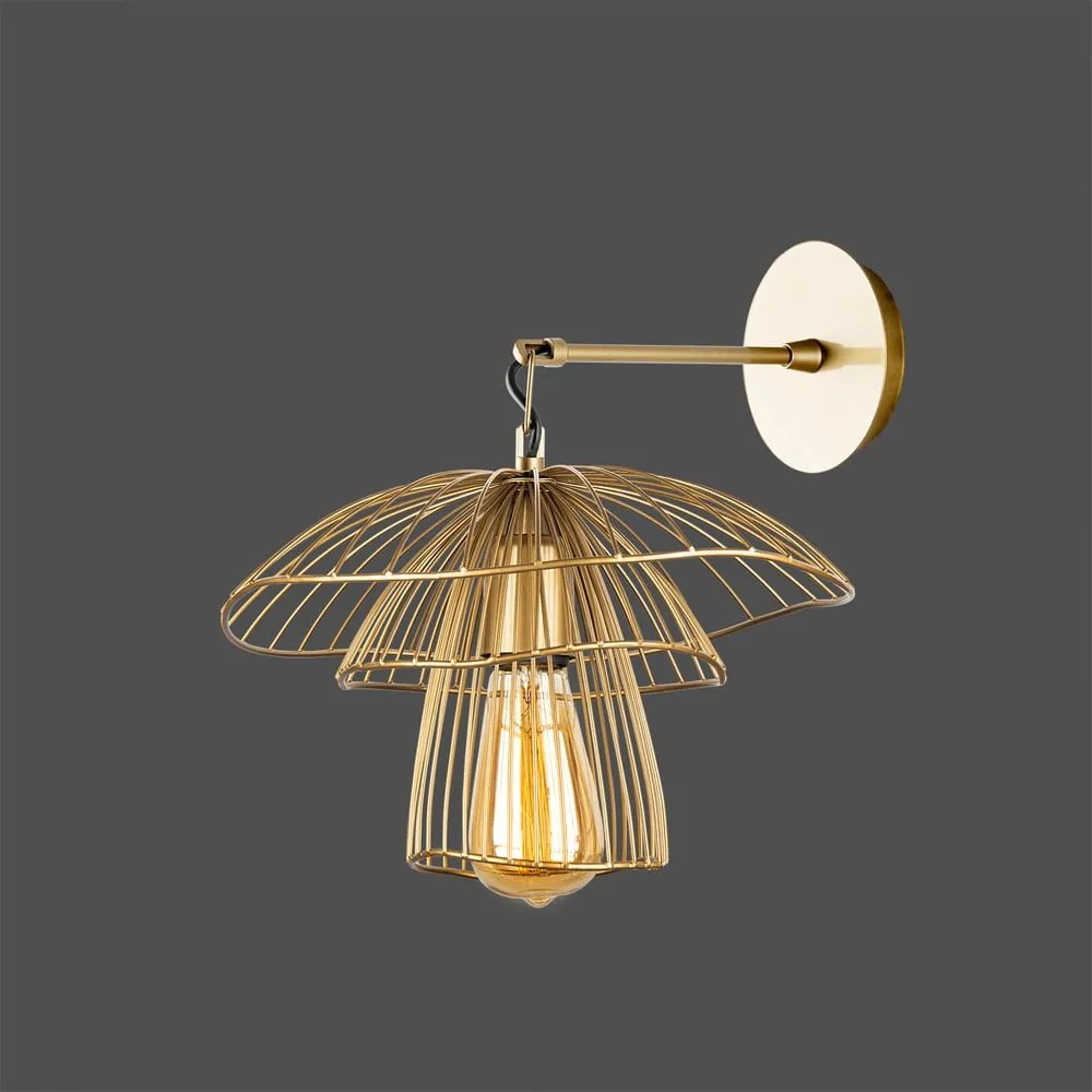 Root aranyszínű fali lámpa, magasság 36 cm - Squid Lighting