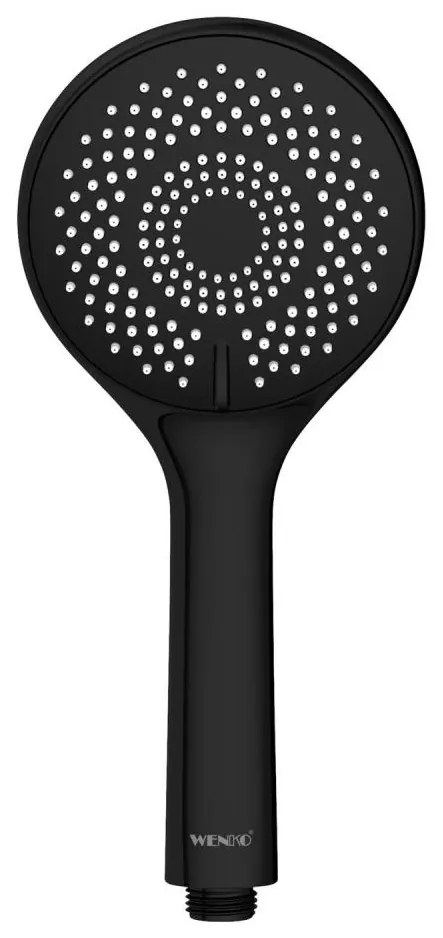 WENKO 24924100 - Zuhanyfej WATERSAVING SYSTEM 11x11 cm fekete