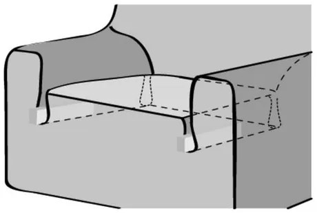 Denia multielasztikus fotelhuzat világosszürke, 70 - 110 cm