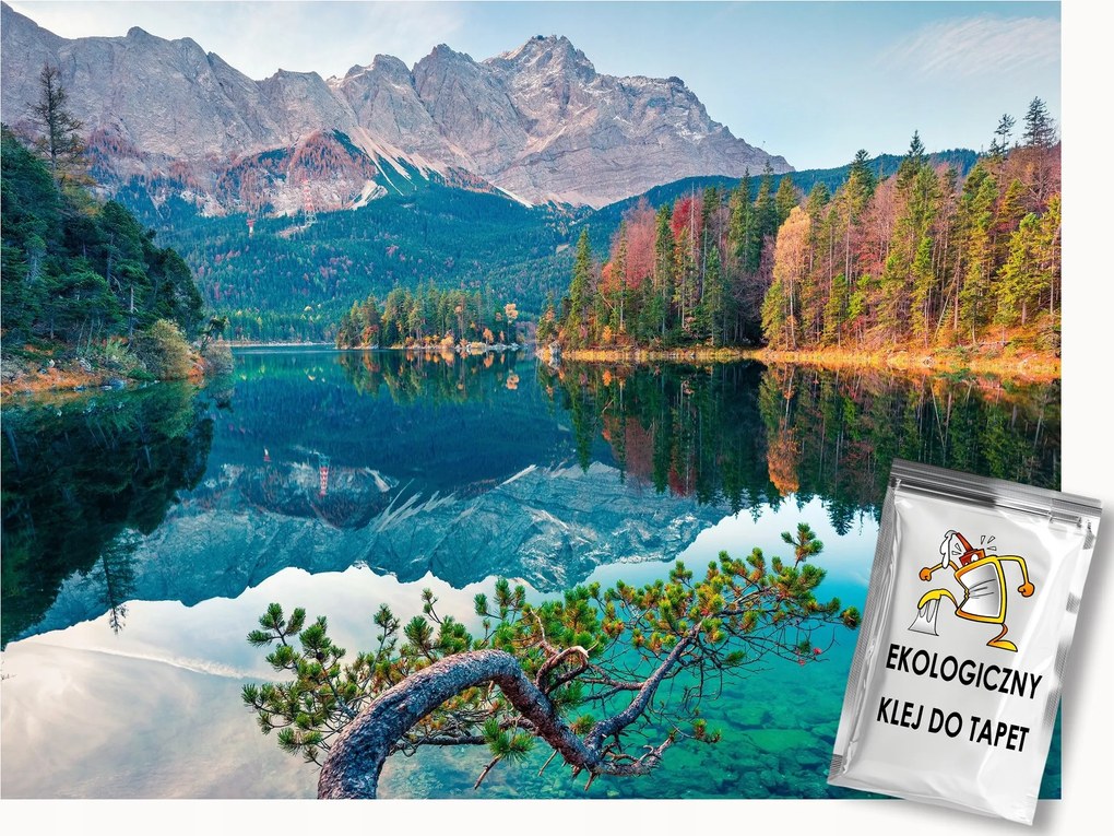 Fotótapéta Flizelina Tájkép Hegyek Fák Tó Ősz Tükröződés 250x175 ragasztó