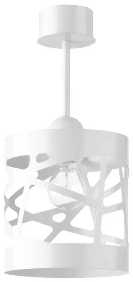 Csillár rúdon MODUL FREZ 1xE27/60W/230V á. 17,5 cm fehér