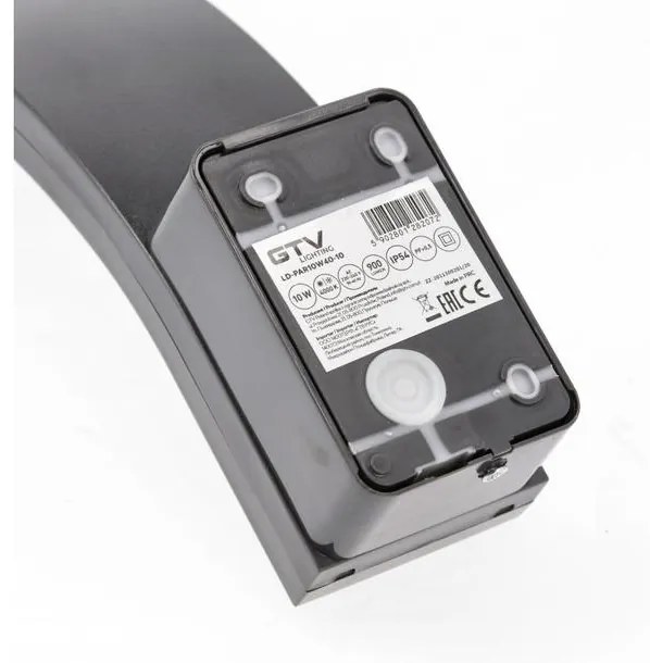 Lámpa Fali lámpa PARIS mozgásérzékelővel ,10W, 900 lm, IP54, AC220-240V, 50/60Hz, fénykibocsátás 140°,hatótávolság 9m,4000K, fekete