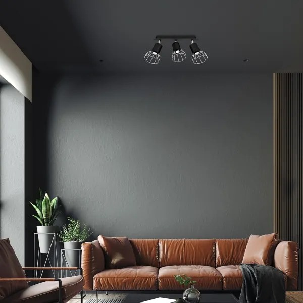 Spotlámpa DANTE 3xGU10/25W/230V fekete/fényes króm