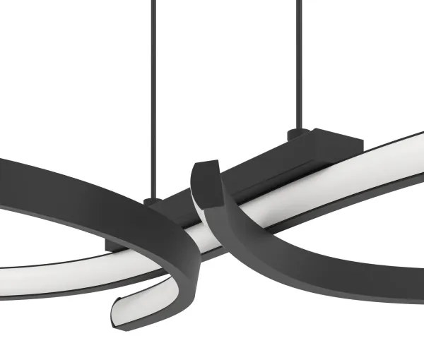 Eglo 901267 - LED Csillár zsinóron SERPINS LED/21W/230V 3000K fekete