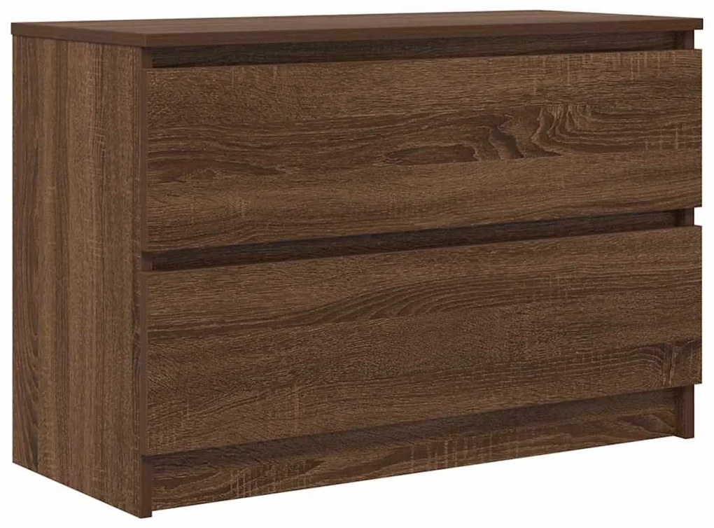 barna tölgyszínű szerelt fa TV-szekrény 80x35x54 cm