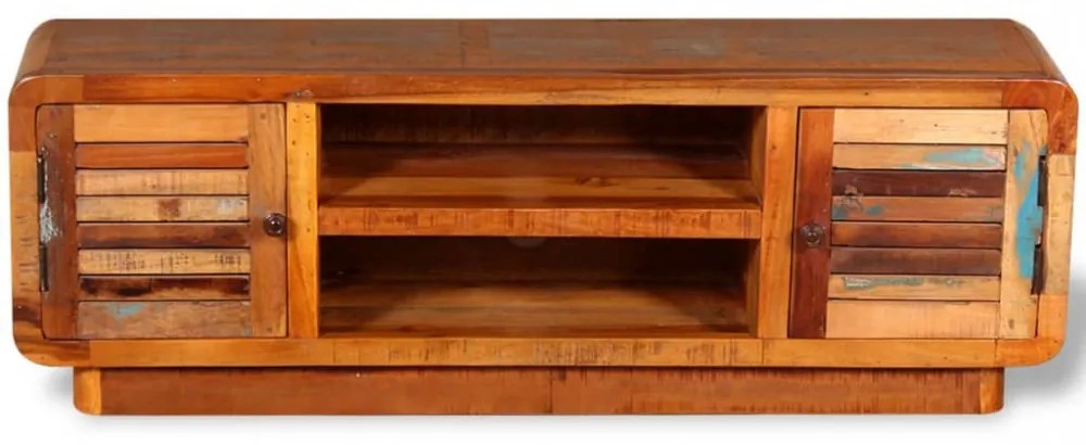 tömör újrahasznosított fa TV-szekrény 120 x 30 x 40 cm