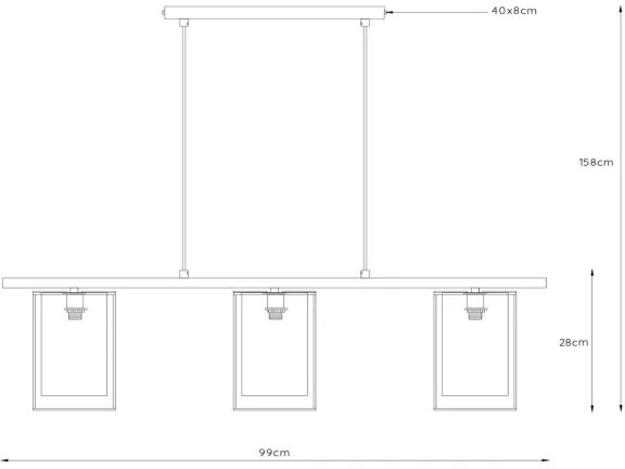 Lucide 78394/03/30 - Csillár zsinóron DOUNIA 3xE27/40W/230V