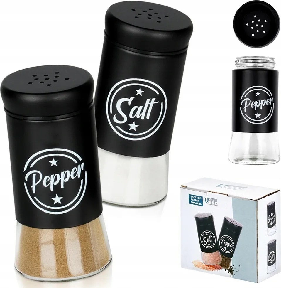 Só-bors készlet só-borsszóró üveg fűszertartó